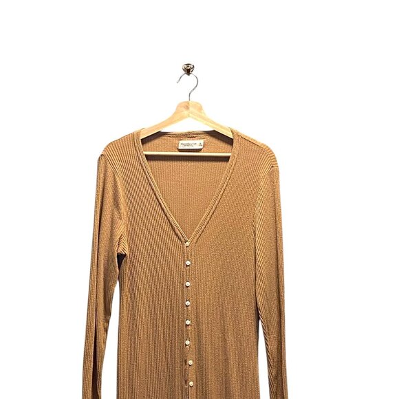 Abercrombie & Fitch Maxi Cardigan Camel Size XL - Picture 5 of 14